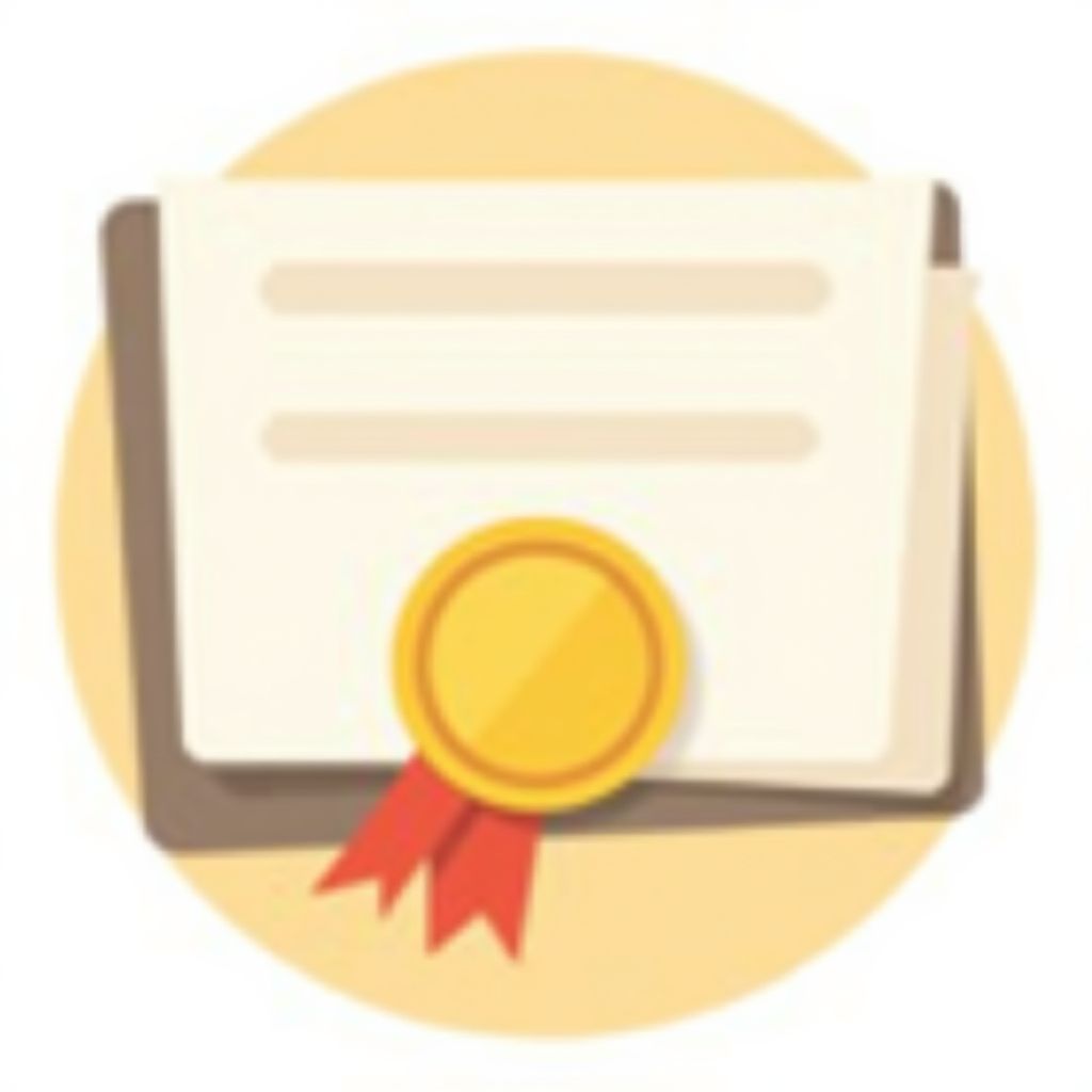 Ikona certyfikatu i medalu