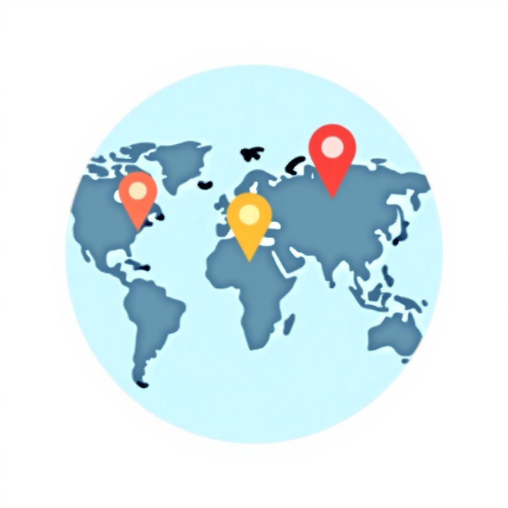 Ikona mapy z zaznaczonymi krajami